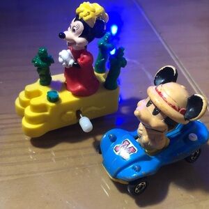 Vintage Mickey n Minnie toy cars!
